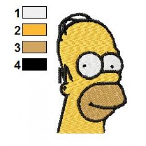 Sweet Face Homer Simpson Embroidery Design